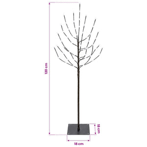 LED Χριστουγεννιάτικο Δέντρο Μαύρο 120 cm Ατσάλι 100 LED