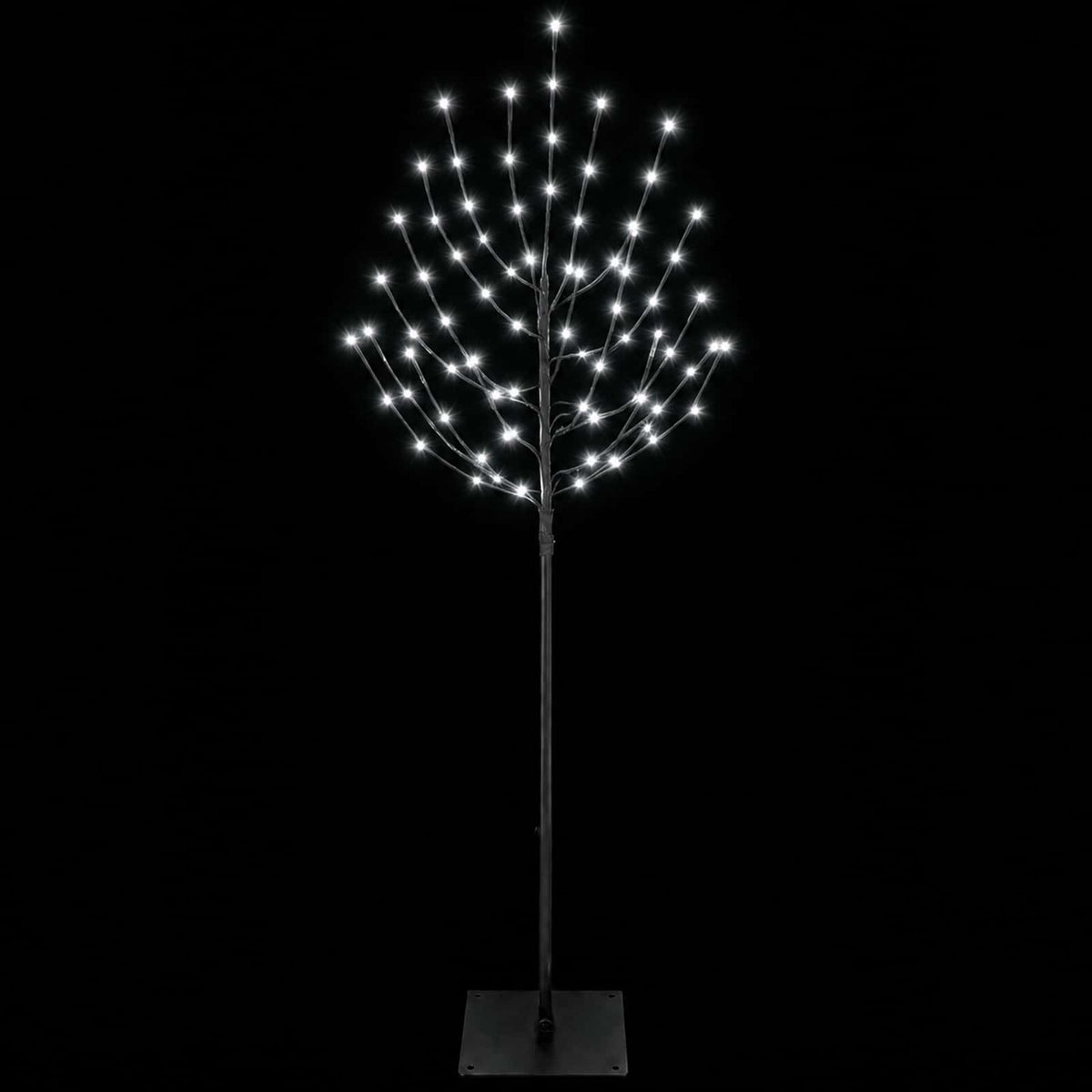 LED Χριστουγεννιάτικο Δέντρο Μαύρο 150 cm Ατσάλι 140 LED