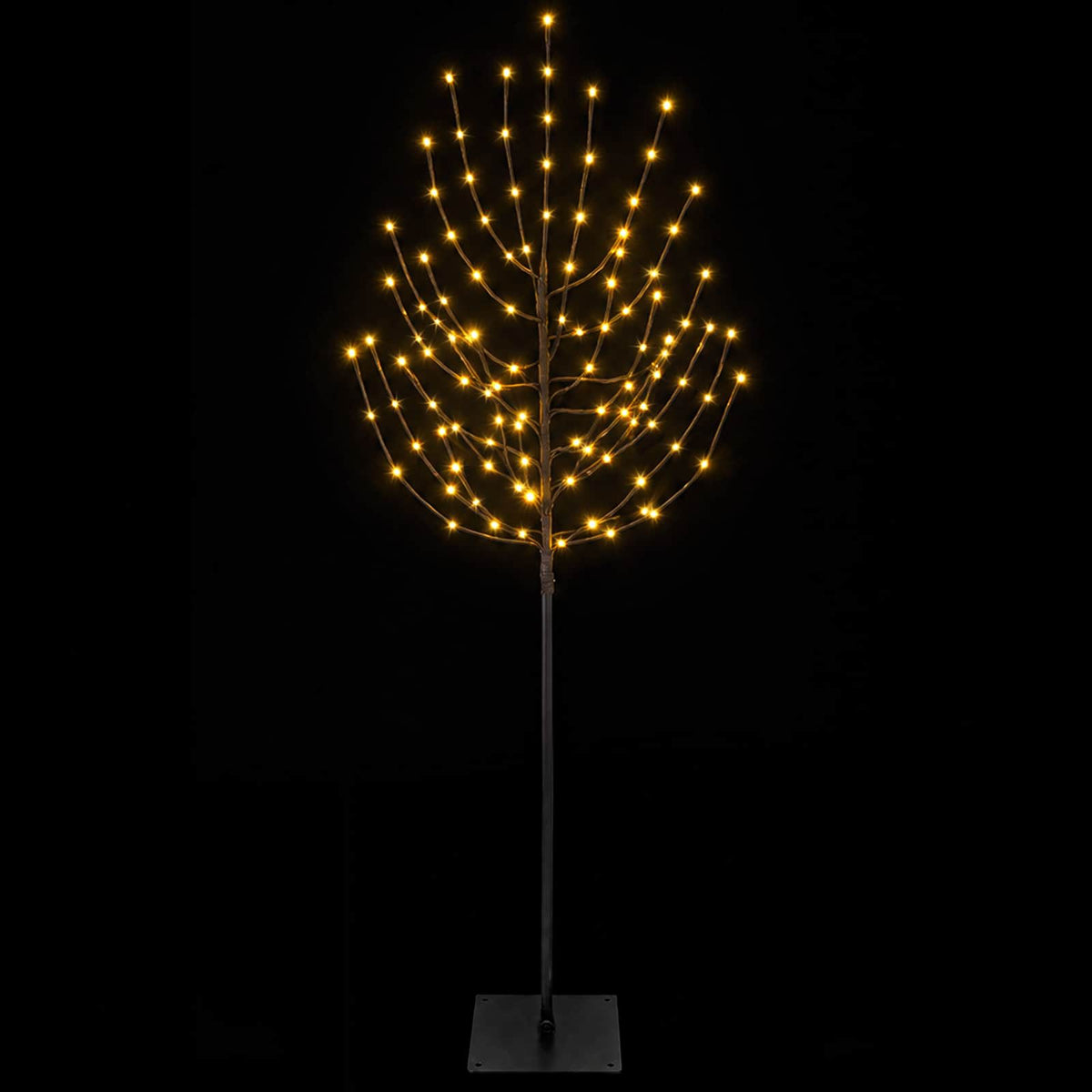 LED Χριστουγεννιάτικο Δέντρο Μαύρο 20 x 20 x 180 cm Ατσάλι
