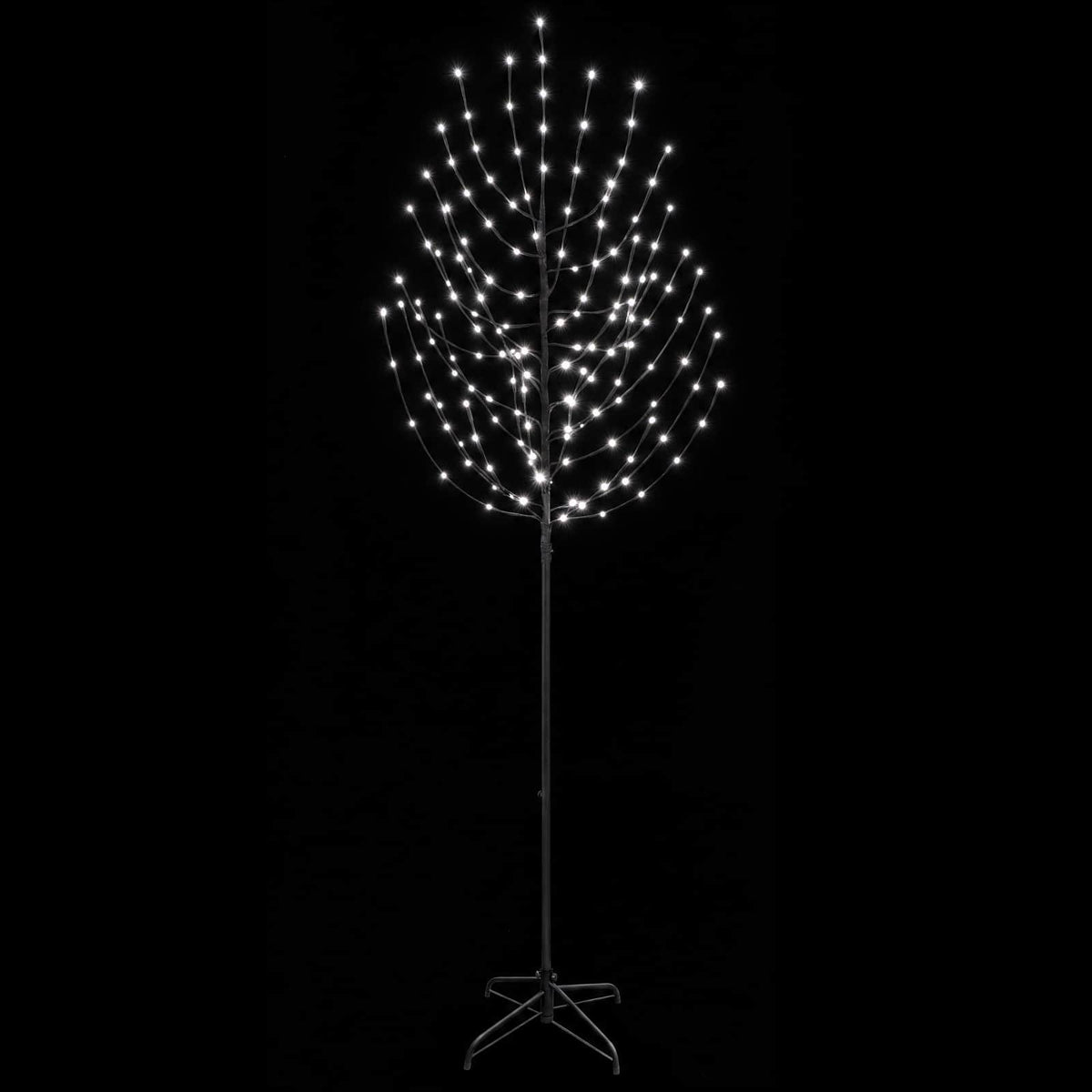 LED Χριστουγεννιάτικο Δέντρο Μαύρο 210 cm Ατσάλι 180 LED - Pakobazaar