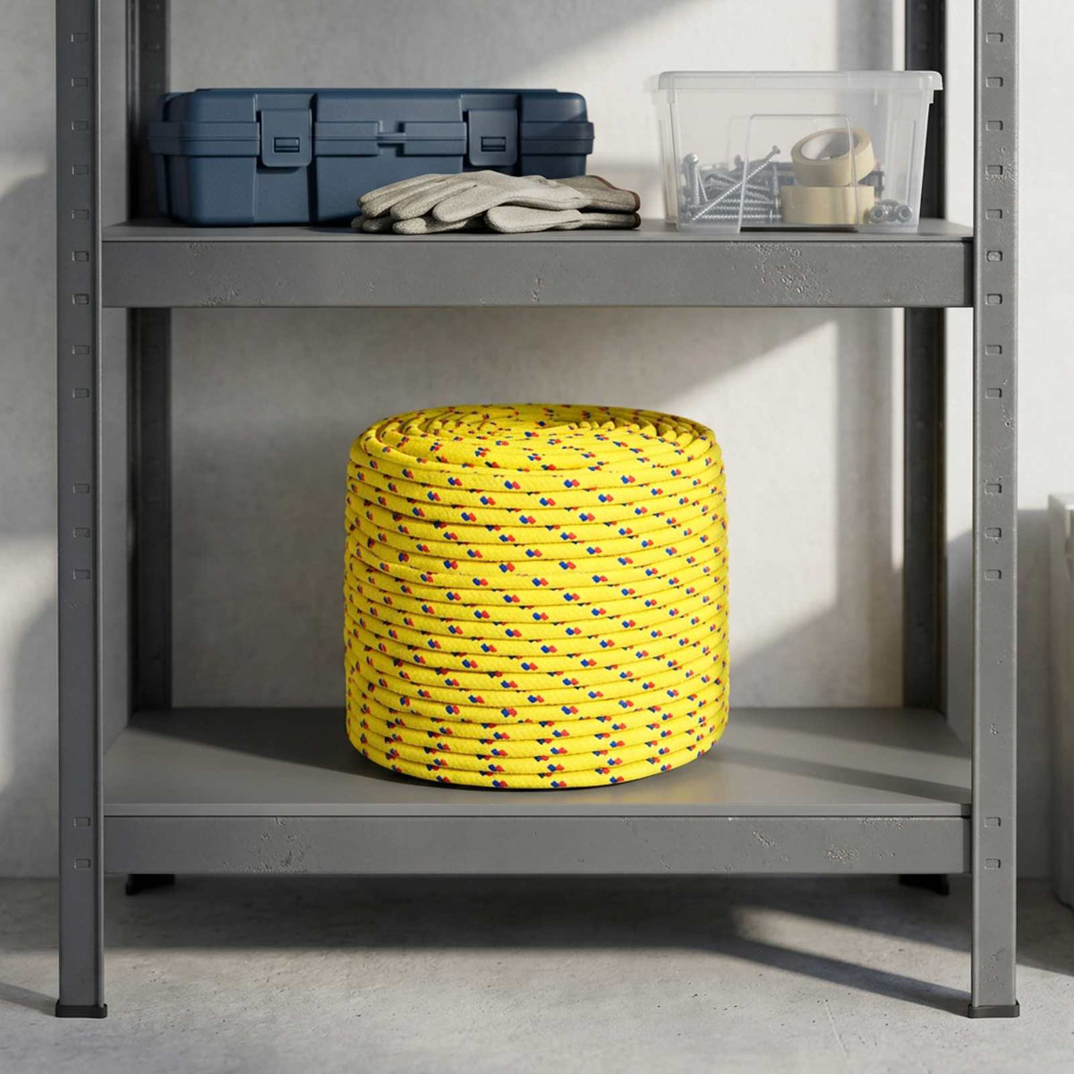 Σχοινί γενικής χρήσης πολλαπλών χρήσεων 8 χιλ. 25 m Κίτρινο PP - Pakobazaar