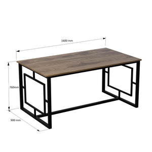 Τραπέζι Τραπεζαρίας Pyrgi Μαύρο 160x90x76 εκ. Μελαμίνης