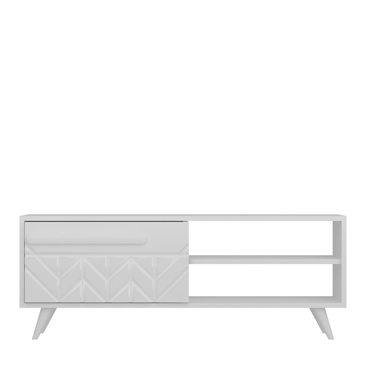 Έπιπλο Τηλεόρασης Gavrio Με Ράφια Λευκό 120x29.5x43.7 εκ. Μελαμίνης