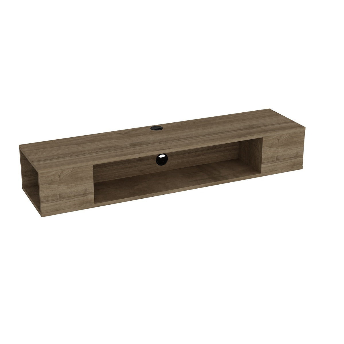 Έπιπλο Τηλεόρασης Kissos Επιτοίχιο Καρυδί 135x35.2x23 εκ. Μελαμίνης