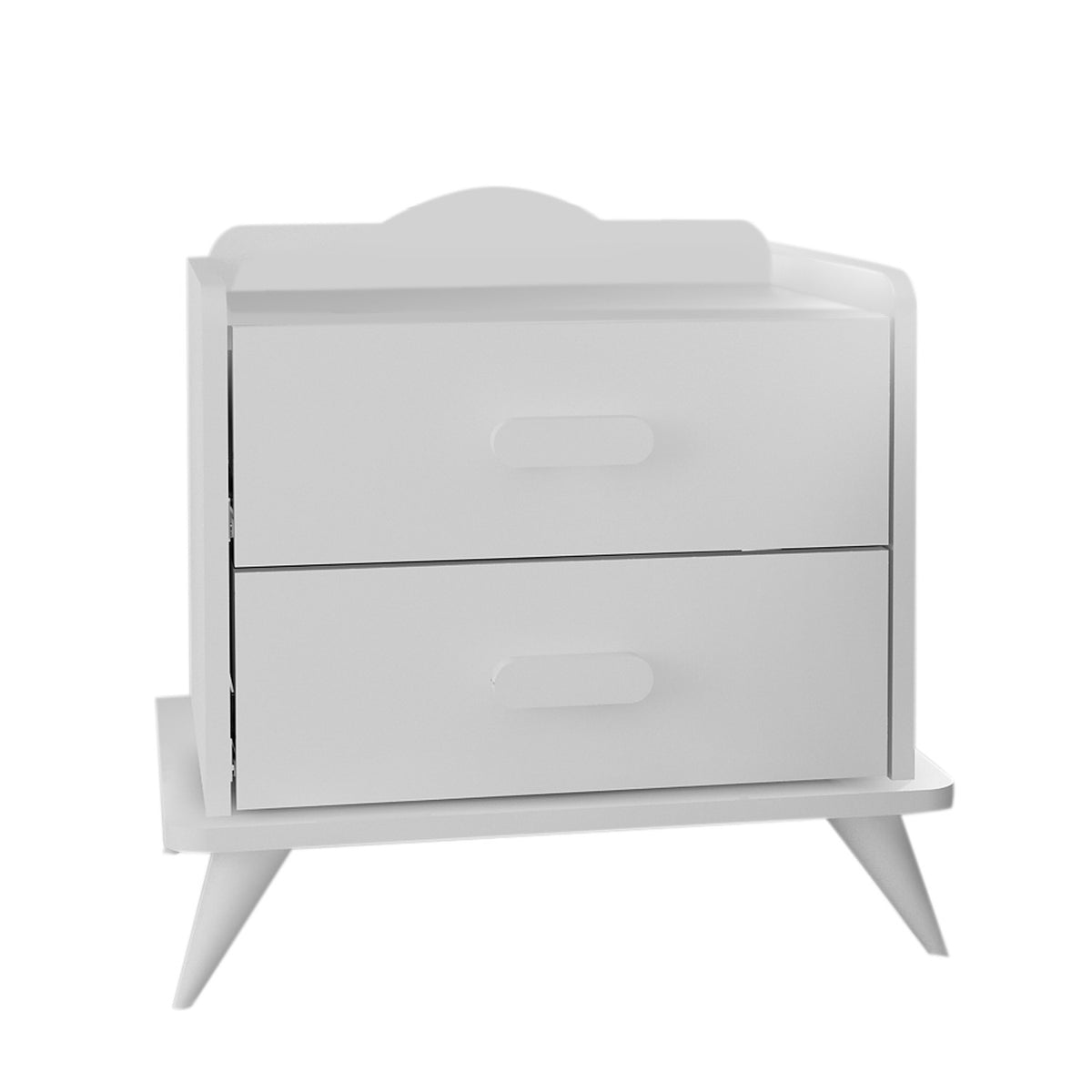 Κομοδίνο Vermio Λευκό 60x42.1x58.6 εκ. Μελαμίνης