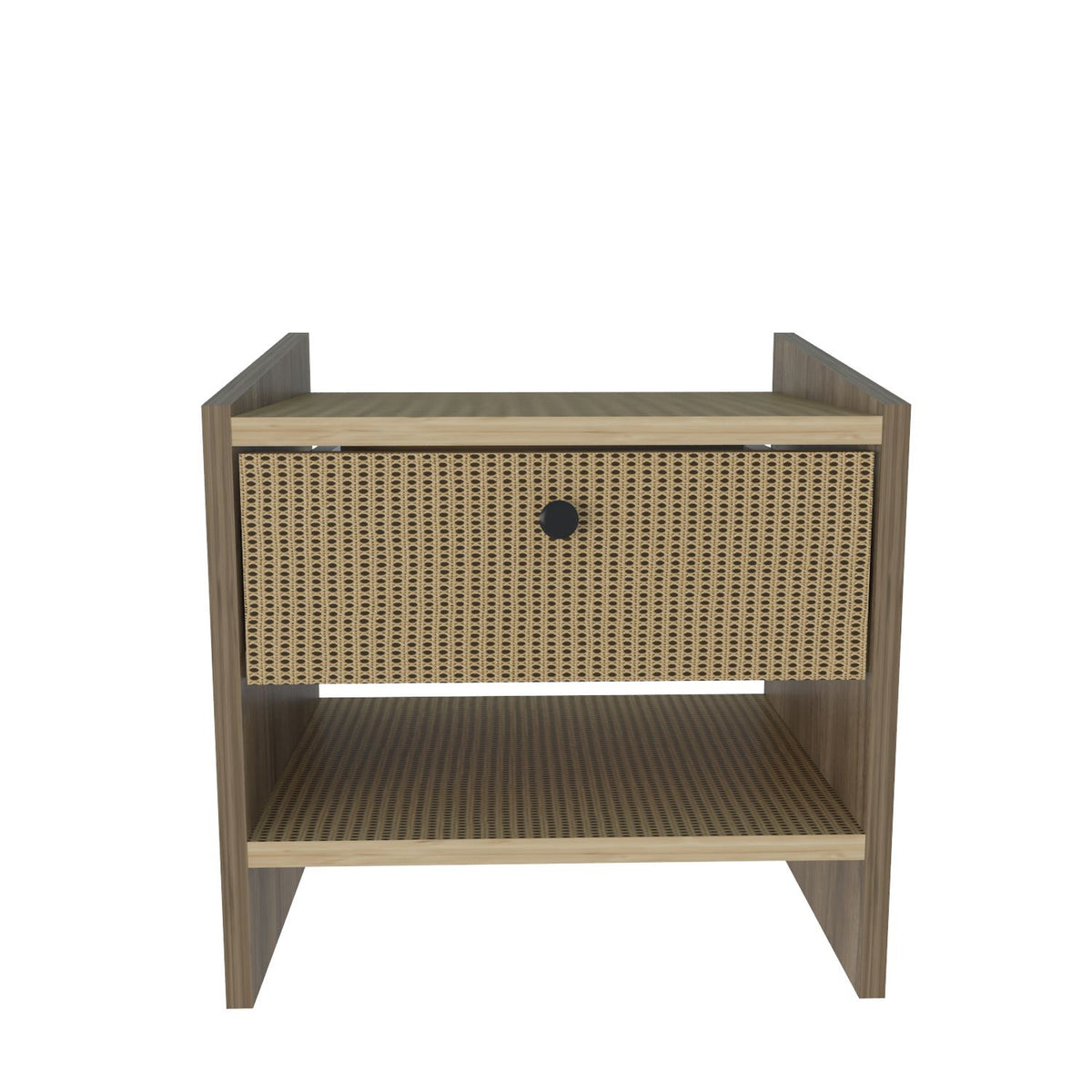 Κομοδίνο Tersefanou Καρυδί - Hazeran 45x35x45 εκ. Μελαμίνης