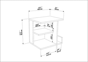 Κομοδίνο Arkoi Δρυς Oud 45x35x45 εκ. Μελαμίνης