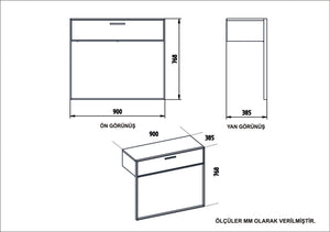 Μπουφές Vouraikos Λευκό 90x38.5x76.8 εκ. Μελαμίνης Κωδ. 3508