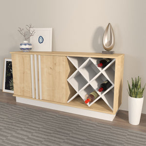 Μπουφές Atokos Δρυς Sapphire - Λευκό 148x40x70 εκ. Μελαμίνης