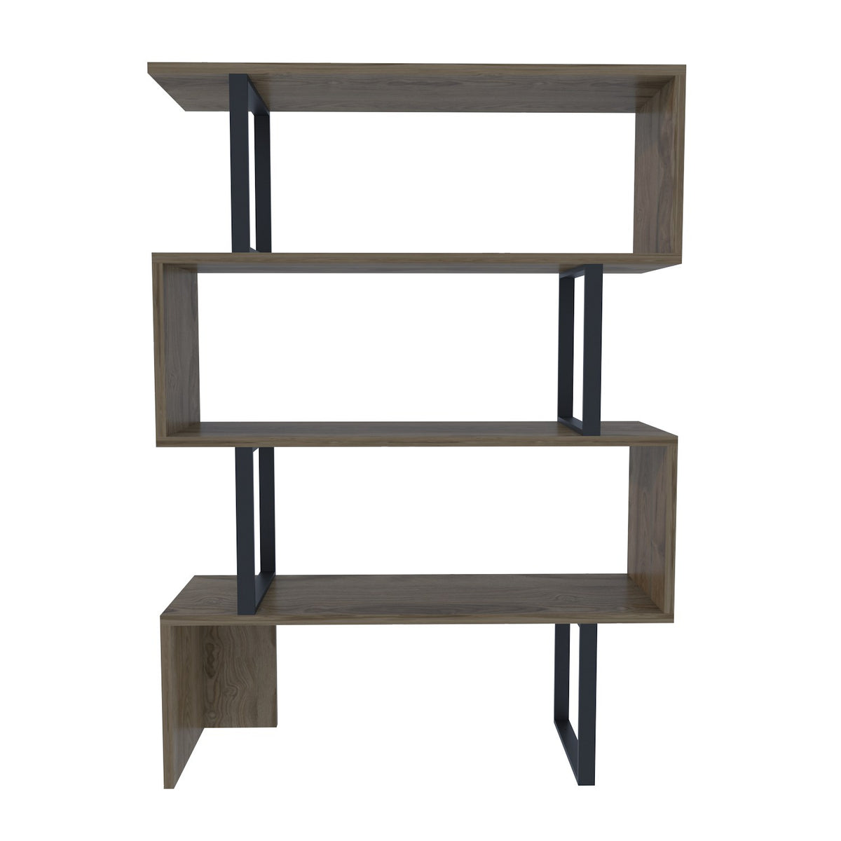 Βιβλιοθήκη Kaimaktsalan Μαύρο - Δρυς 91.5x29.5x124.5 εκ. Μελαμίνης