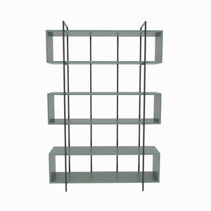 Βιβλιοθήκη Alfeios Πράσινο - Μαύρο 120x29.6x180 εκ. Μελαμίνης