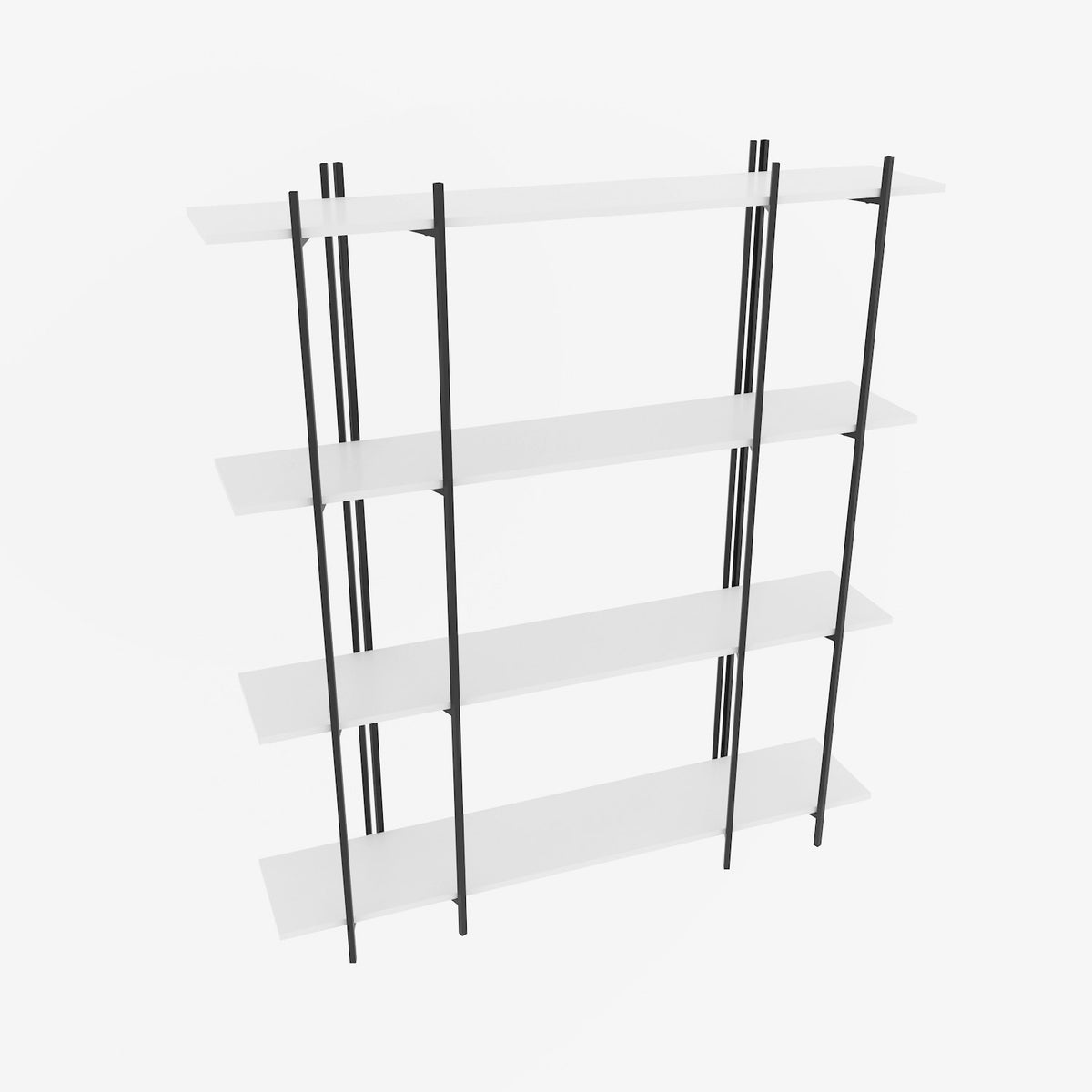Βιβλιοθήκη Fili Λευκό - Μαύρο 160x29.6x180 εκ. Μελαμίνης