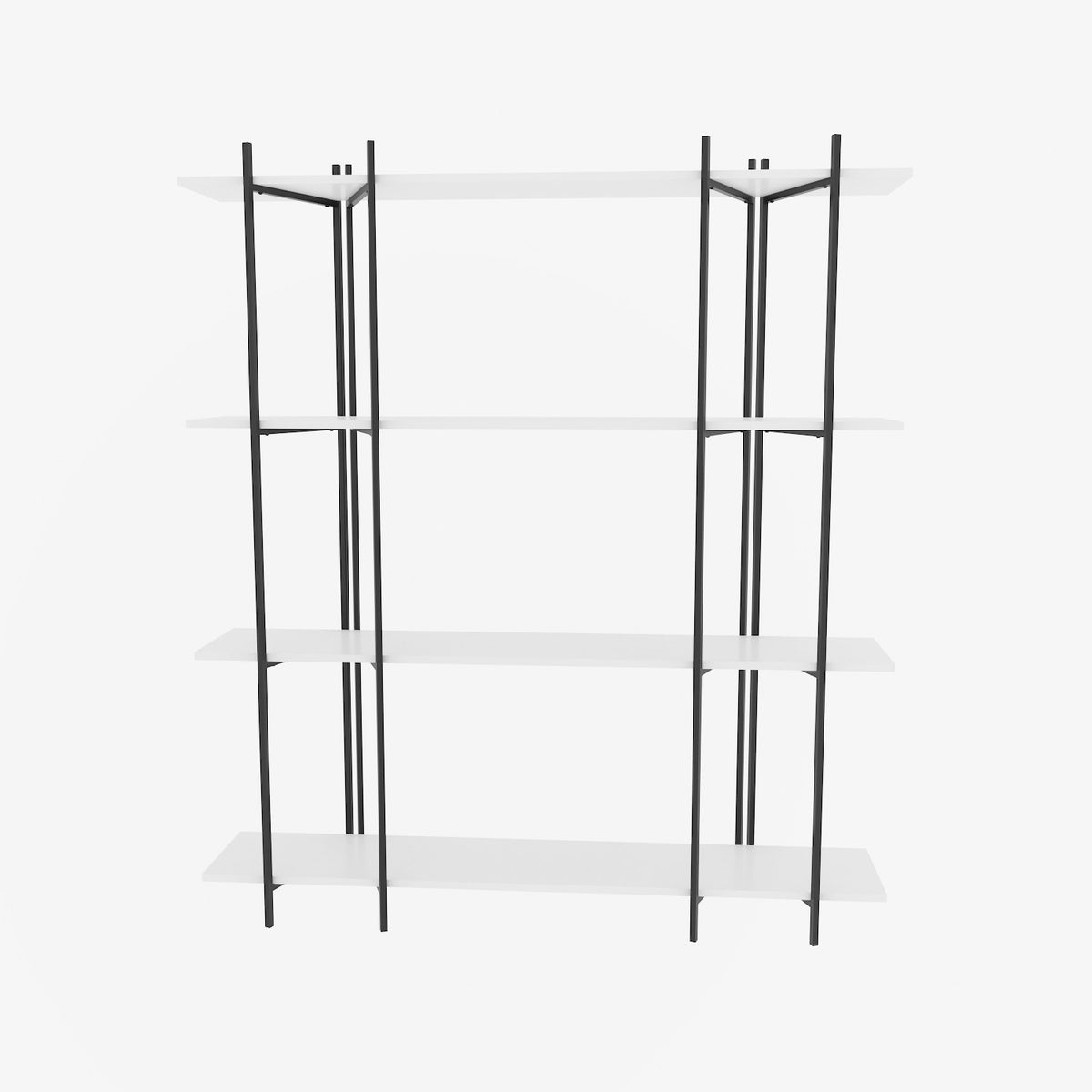Βιβλιοθήκη Fili Λευκό - Μαύρο 160x29.6x180 εκ. Μελαμίνης