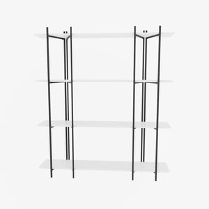 Βιβλιοθήκη Fili Λευκό - Μαύρο 160x29.6x180 εκ. Μελαμίνης
