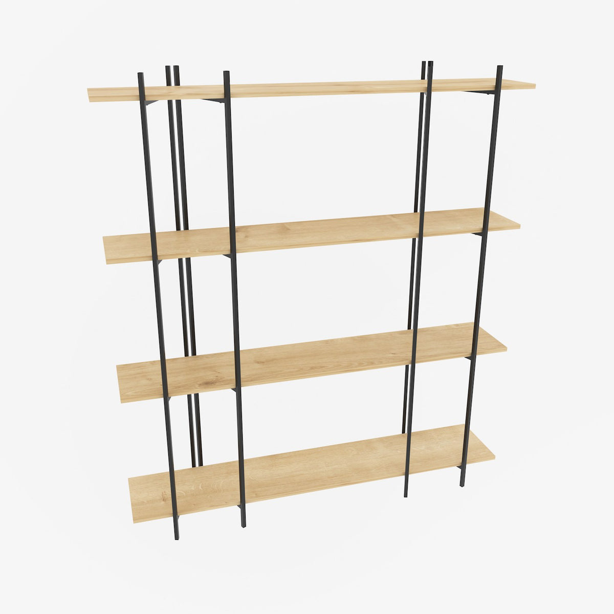 Βιβλιοθήκη Fili Μαύρο - Δρυς 160x29.6x180 εκ. Μελαμίνης