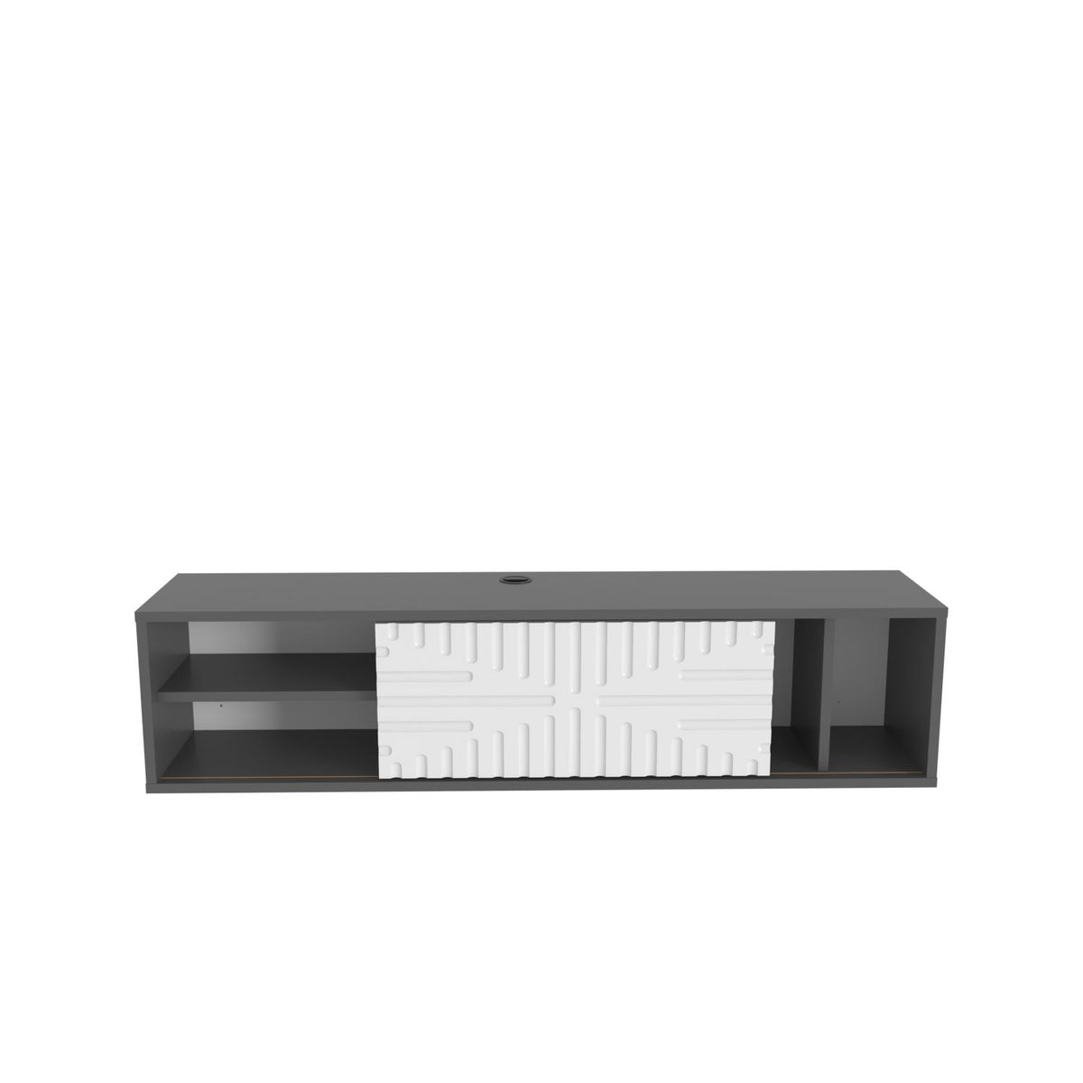 Έπιπλο Τηλεόρασης Axioupoli Ανθρακί - Λευκό 140x29.5x29.5 εκ. Μελαμίνης