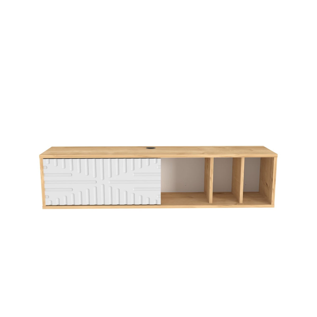 Έπιπλο Τηλεόρασης Axioupoli Δρυς Sapphire - Λευκό 140x29.5x29.5 εκ. Μελαμίνης