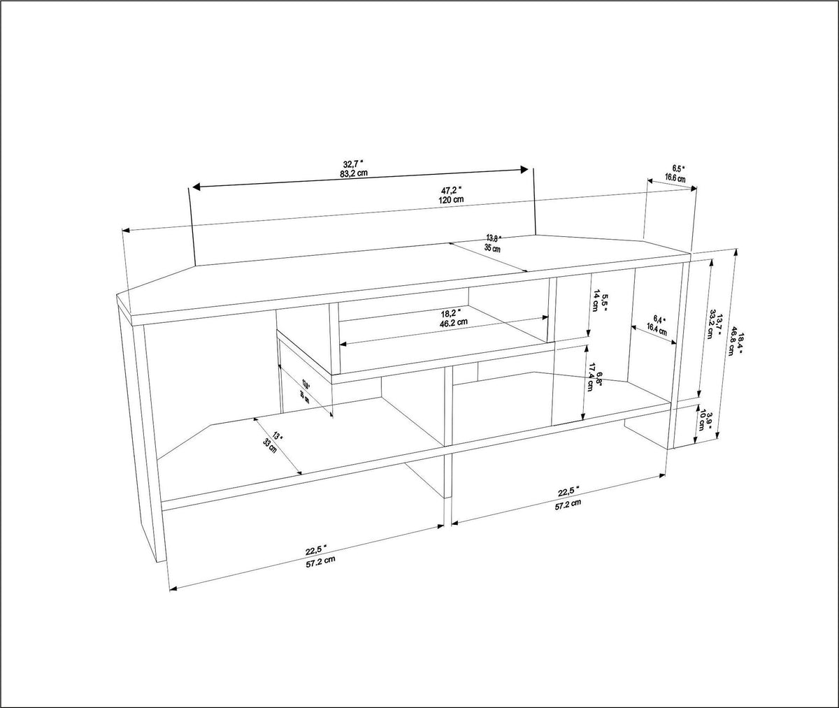 Έπιπλο Τηλεόρασης Avlonari Πράσινο 120x35x46.8 εκ. Μελαμίνης