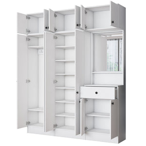 Έπιπλο Εισόδου Ambrakia Λευκό 179.6x37.5x226.4 εκ. Μελαμίνης