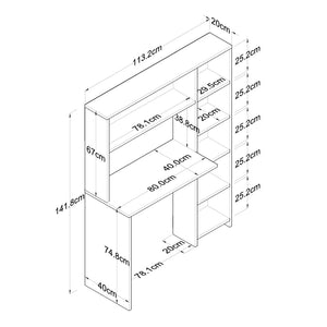 Γραφείο Kythira Λευκό 113.2x40x141.8 εκ. Μελαμίνης
