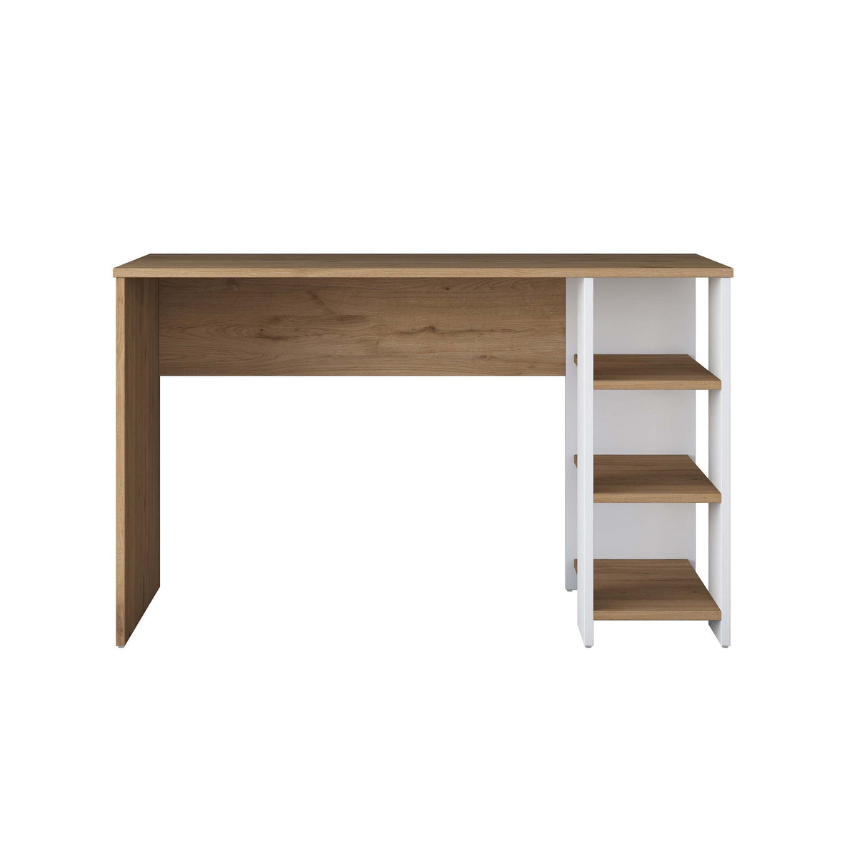 Γραφείο Lemonakia Με Ράφια Καρυδί - Λευκό 160x45x161.8 εκ. Μελαμίνης
