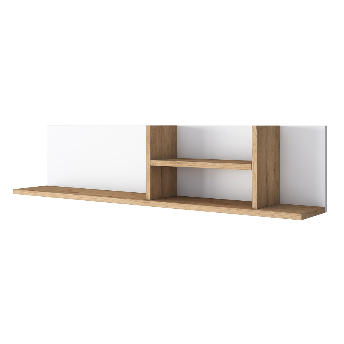 Γραφείο Lemonakia Με Ράφια Καρυδί - Λευκό 160x45x161.8 εκ. Μελαμίνης