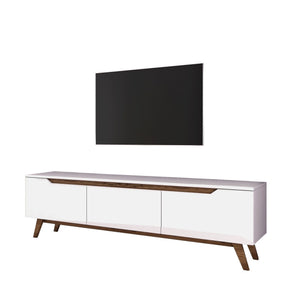 Έπιπλο Τηλεόρασης Pyli Λευκό - Καρυδί 180x35x48.6 εκ. Μελαμίνης