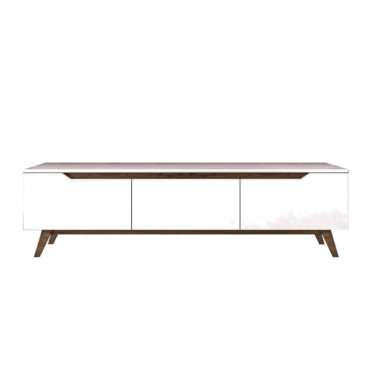 Έπιπλο Τηλεόρασης Pyli Λευκό - Καρυδί 180x35x48.6 εκ. Μελαμίνης