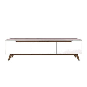 Έπιπλο Τηλεόρασης Pyli Λευκό - Καρυδί 180x35x48.6 εκ. Μελαμίνης