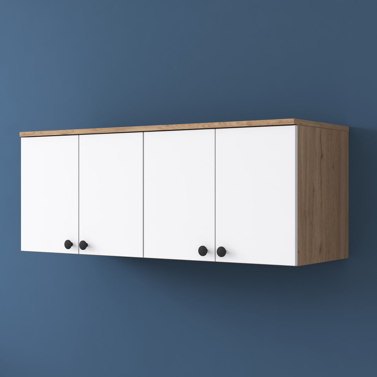 Στήλη Αποθήκευσης Dafnoudi Καρυδί - Λευκό 120x42.5x46.8 εκ. Μελαμίνης