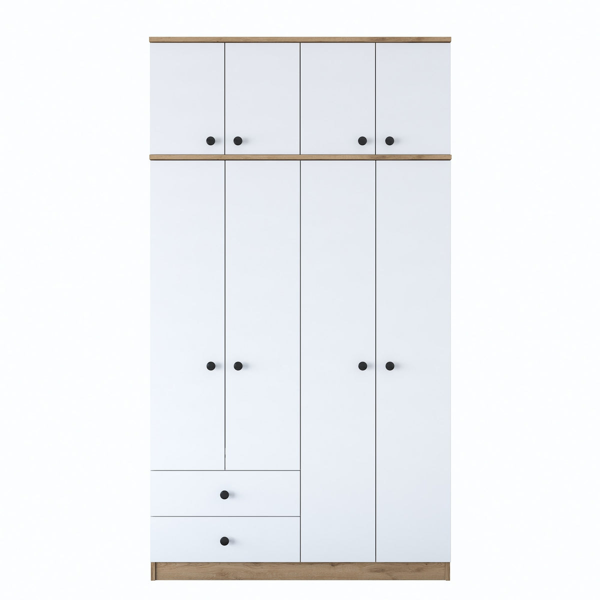Ντουλάπα Ligia Καρυδί - Λευκό 120x42.5x216.8 εκ. Μελαμίνης