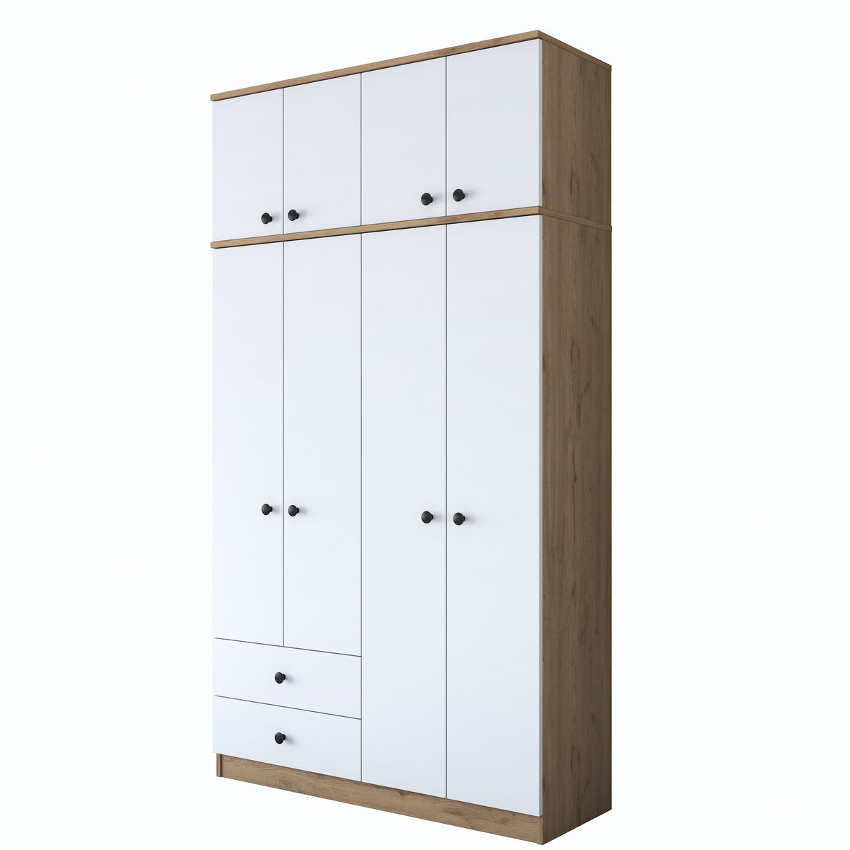 Ντουλάπα Ligia Καρυδί - Λευκό 120x42.5x216.8 εκ. Μελαμίνης