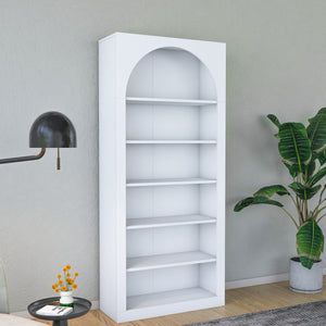 Βιβλιοθήκη Agrafa Λευκό 80x31.5x180 εκ. Μελαμίνης