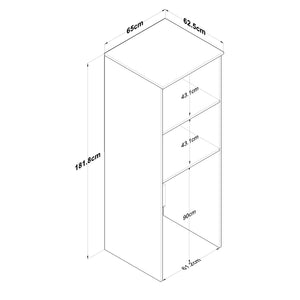 Ντουλάπι Πλυντηρίου Tochni Λευκό 65x62.5x181.8 εκ. Μελαμίνης
