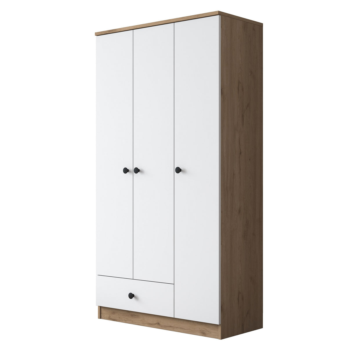 Ντουλάπα Lepetymnos Καρυδί - Λευκό 90x42.5x170 εκ. Μελαμίνης