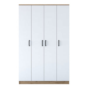 Ντουλάπα Lefktra Καρυδί - Λευκό 120x47.3x190.8 εκ. Μελαμίνης