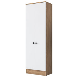Ντουλάπα Vatera Καρυδί - Λευκό 59.8x37.5x182.8 εκ. Μελαμίνης