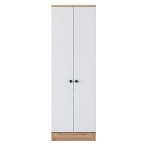 Ντουλάπα Vatera Καρυδί - Λευκό 59.8x37.5x182.8 εκ. Μελαμίνης