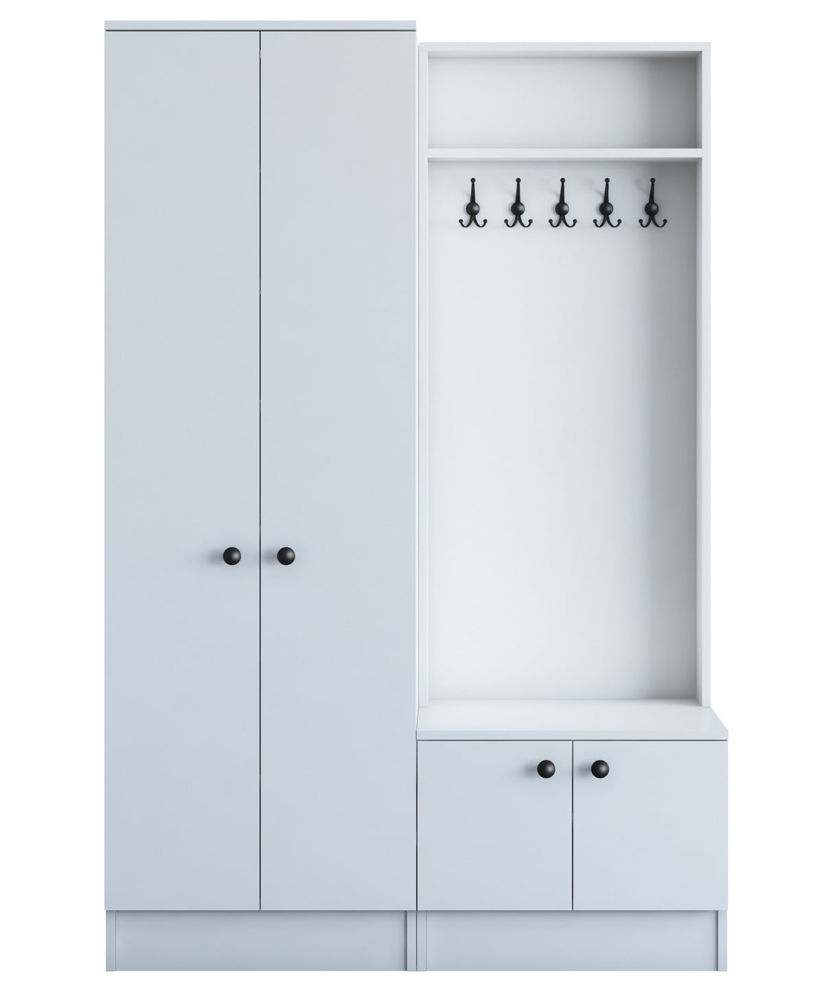 Έπιπλο Εισόδου Evrotas Λευκό 119.6x37.3x182.8 εκ. Μελαμίνης