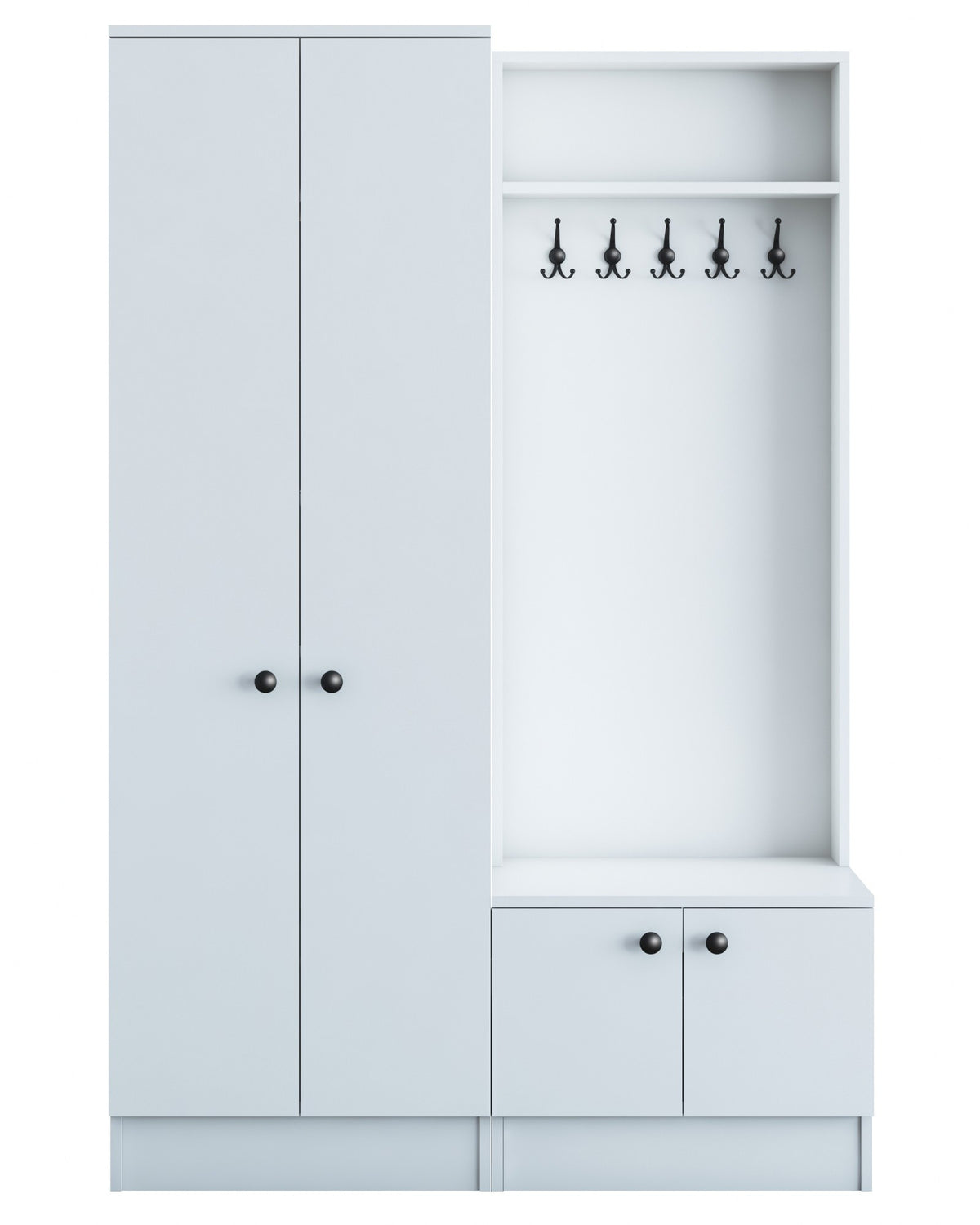 Έπιπλο Εισόδου Karpenisi Λευκό 119.6x37.3x182.8 εκ. Μελαμίνης