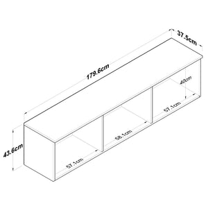 Στήλη Αποθήκευσης Dirfys Λευκό 179.6x37.5x43.6 εκ. Μελαμίνης