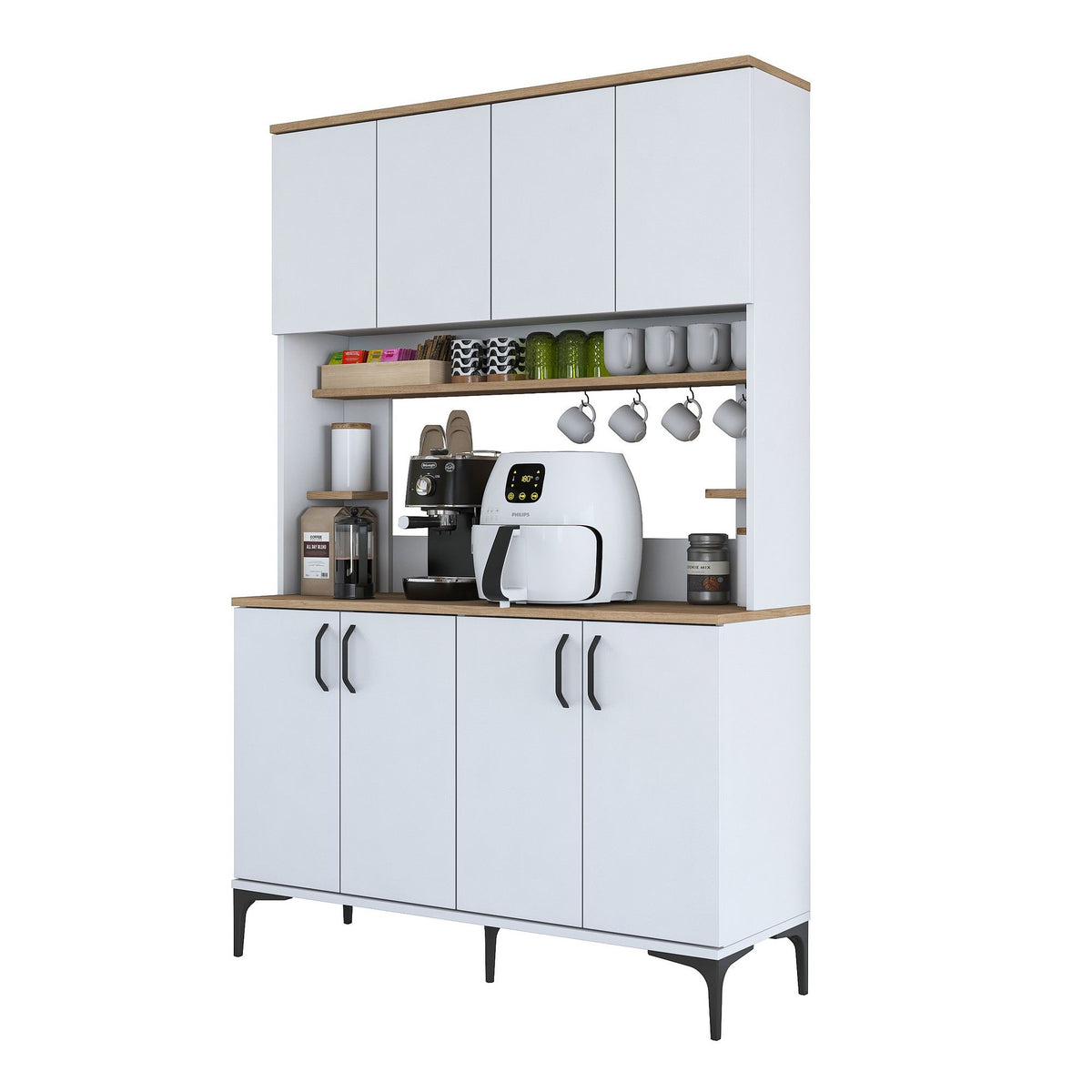Στήλη Αποθήκευσης Marmaras Καρυδί - Λευκό 120x40x184.2 εκ. Μελαμίνης