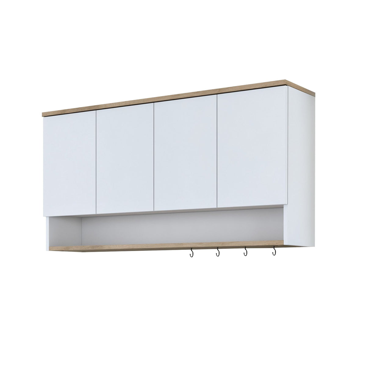 Ντουλάπι Τοίχου Ouranoupoli Καρυδί - Λευκό 120x27.5x61.8 εκ. Μελαμίνης