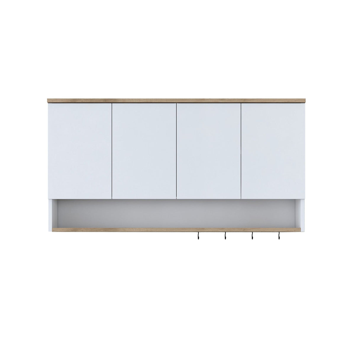 Ντουλάπι Τοίχου Ouranoupoli Καρυδί - Λευκό 120x27.5x61.8 εκ. Μελαμίνης