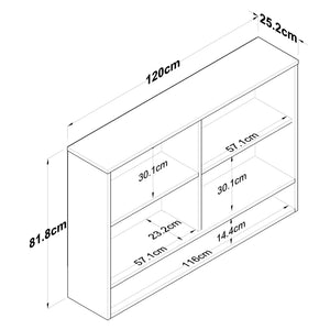Ντουλάπι Τοίχου Gaios Λευκό 120x27.5x61.8 εκ. Μελαμίνης