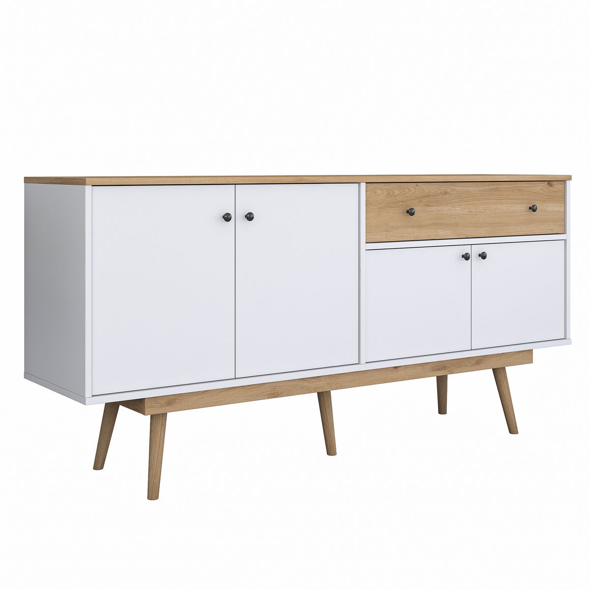 Κονσόλα Zarakas Καρυδί - Λευκό 180x45x87.6 εκ. Μελαμίνης - Pakobazaar