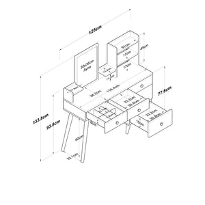Τουαλέτα Diavolitsi Λευκό 125x40x93.8 εκ. Μελαμίνης Κωδ. 5402