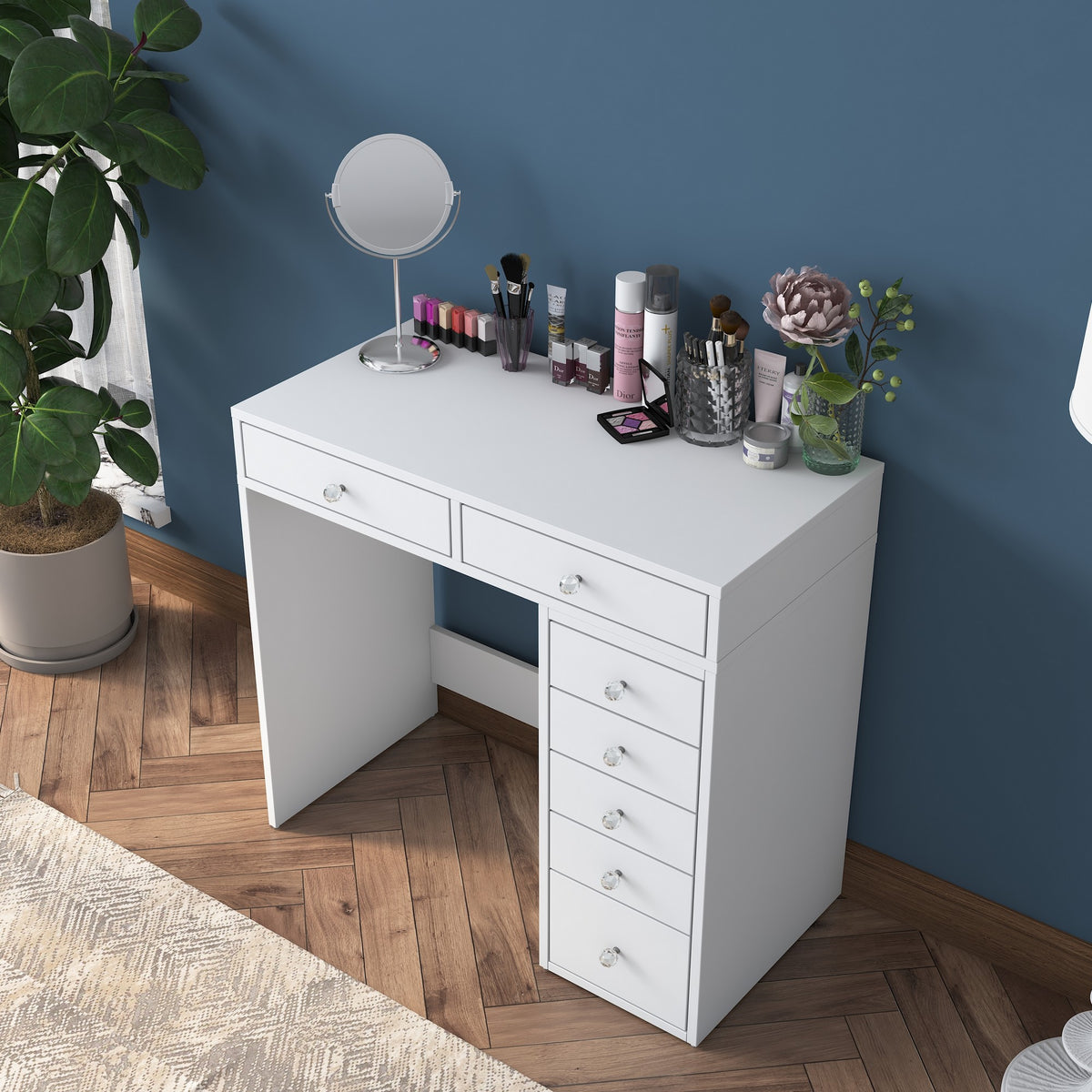 Τουαλέτα Eleousa Λευκό 90x44.5x81.6 εκ. Μελαμίνης