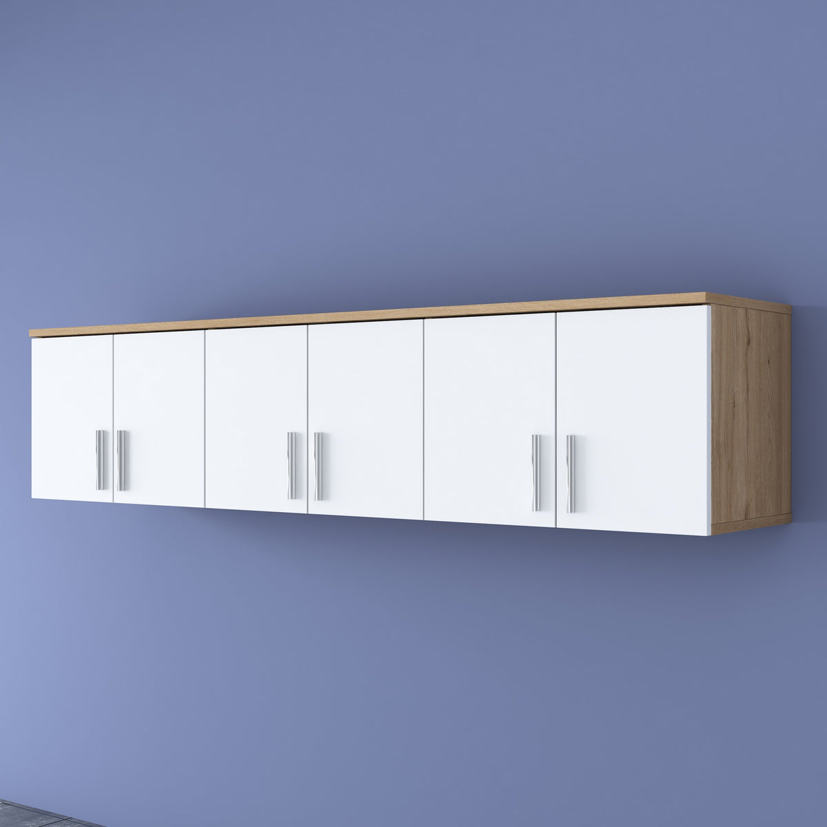 Ράφι Τοίχου Paleros Καρυδί - Λευκό 180x37.5x41.4 εκ. Μελαμίνης