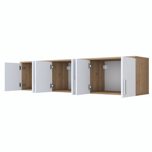 Ράφι Τοίχου Paleros Καρυδί - Λευκό 180x37.5x41.4 εκ. Μελαμίνης